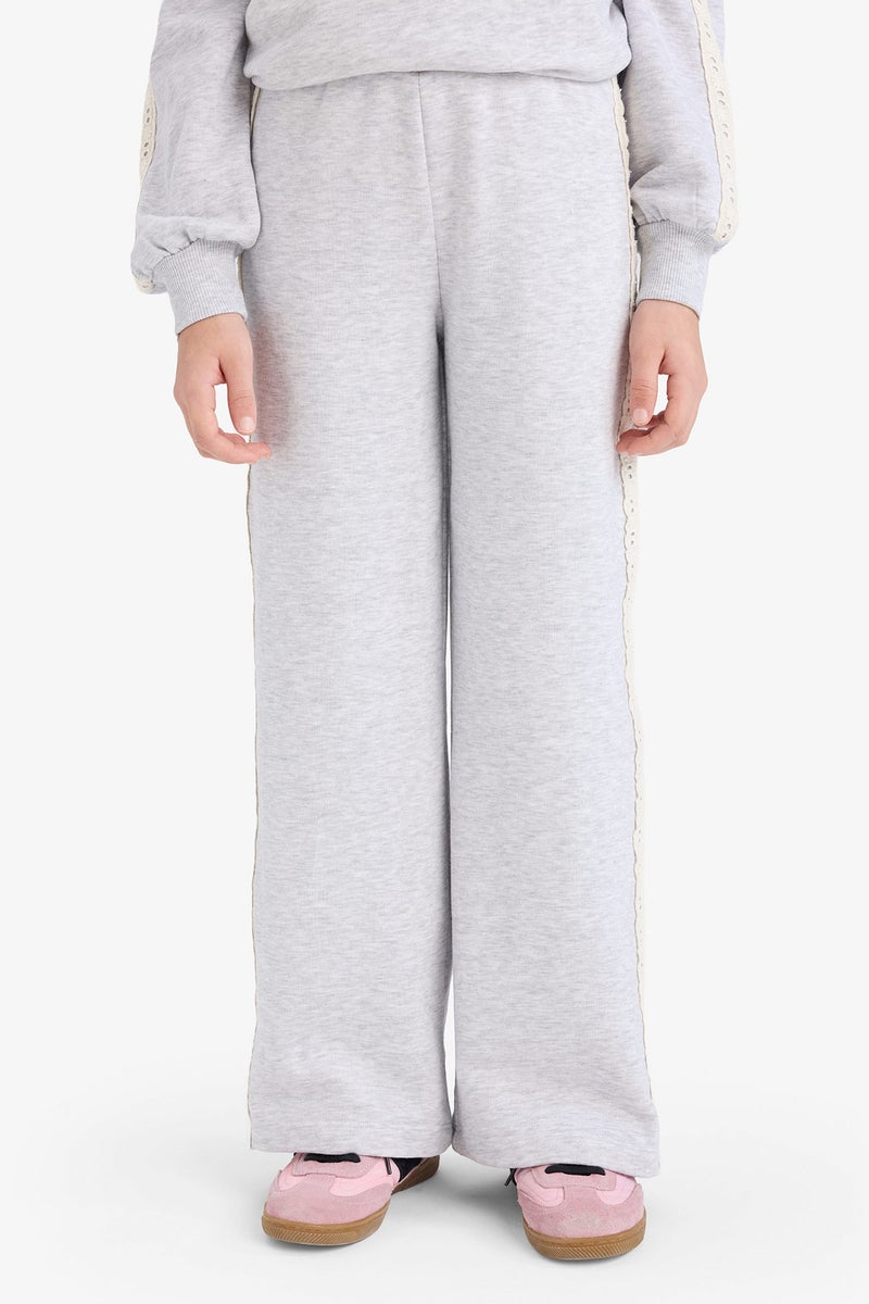 DeFacto Grey Girl Girl Wide Leg Sweatpants Casual - Image 4